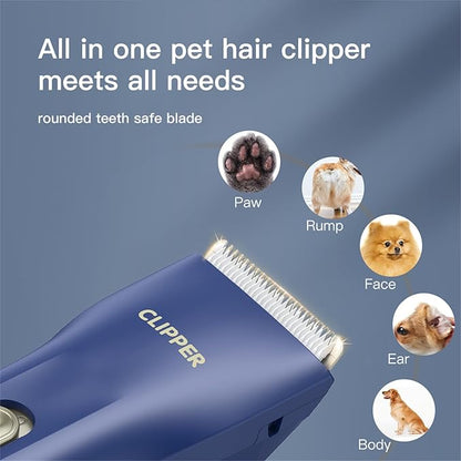 2 in 1 Prowerful Home Professional Dog Grooming Kit Clipper Low Noise USB - Image 2