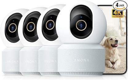 Anona 4K UHD Indoor Camera, Pet/Dog/Baby Security Camera by Anona