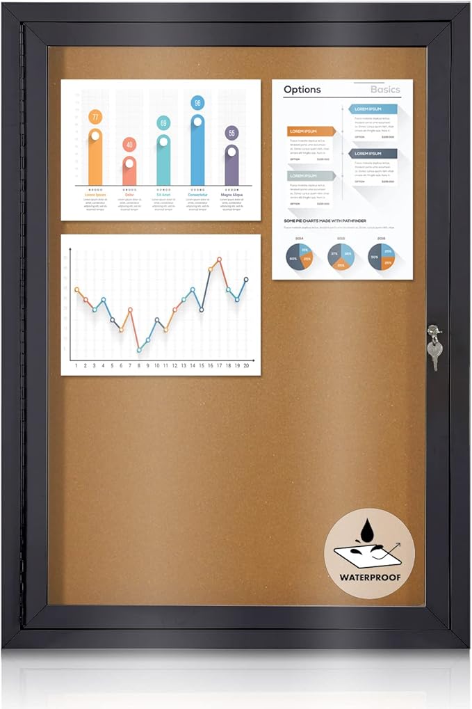 Enclosed Bulletin Board Outdoor Noticeboard by EVERSUPPLY
