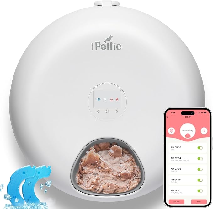 iPettie Donut Frost WiFi 6 Meal Automatic Cat Dispenser by iPettie