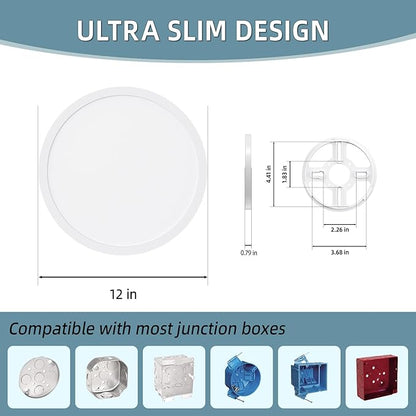 TOPELER 12 Inch Flush Mount Ceiling Light - Image 8