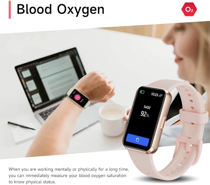 USMECBL Fitness Trackers, Blood Oxygen Heart Rate Sleep Monitor, Smart Band - Image 4