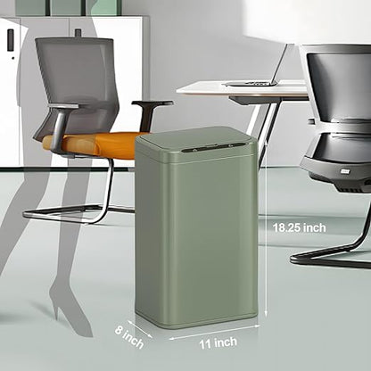 ELPHECO Stainless Steel Office Trash Can Motion Sensor Garbage Can Touchless - Image 2