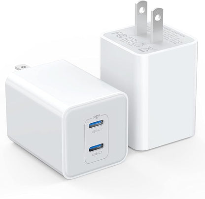 USB C Charger Block 40W, Dual Port 20W PD 3.0 Type C Fast Wall Charger by LCGENS