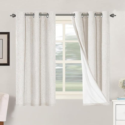 H.VERSAILTEX Primitive Linen Curtains 100% Blackout Curtain Drapes Burlap by HVERSAILTEX
