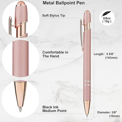 LINFANC 12 Pack Rose Gold Ballpoint Pen - Image 2