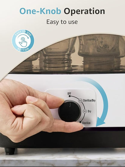 Grownsy Adjustable 4 in 1 Large Bottle Sterilizer and Dryer, 8 Bottles Capacity - Image 4