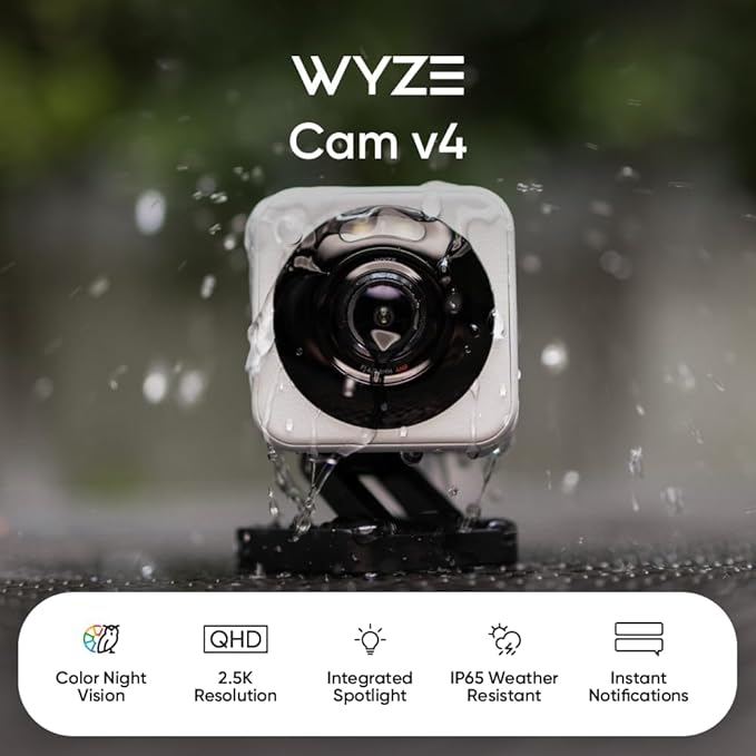 WYZE Cam v4, 2.5K AI Security Camera, Indoor/Outdoor Cameras - Image 2