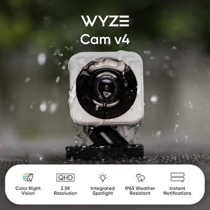 WYZE Cam v4, 2.5K AI Security Camera, Indoor/Outdoor Cameras - Image 2