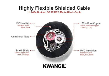 KWANGIL 3C 22AWG AMSB Shielded Cable Wire - Image 2