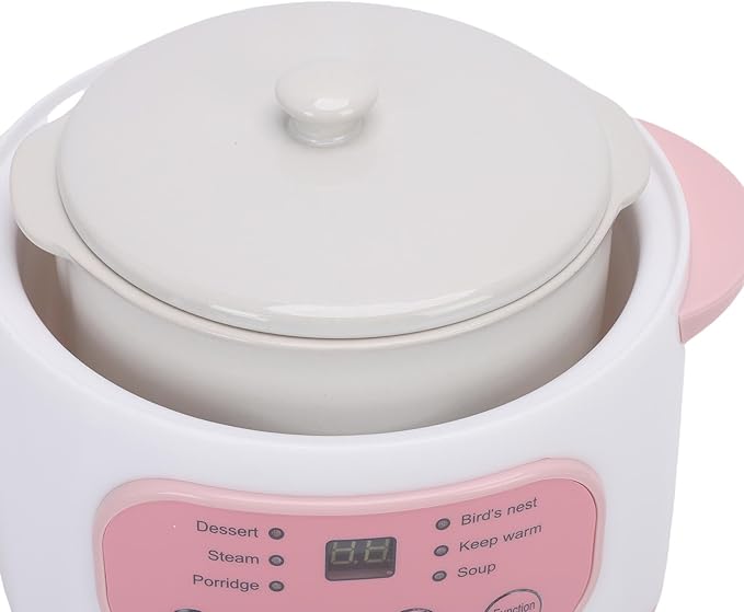 TOPINCN 1L 200W Electric Stew Pot, Smart ABS Ceramic Mini Slow Cooker, Dorm Room - Image 8