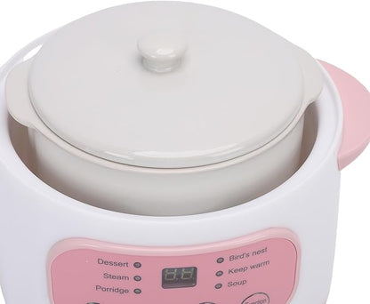 TOPINCN 1L 200W Electric Stew Pot, Smart ABS Ceramic Mini Slow Cooker, Dorm Room - Image 8