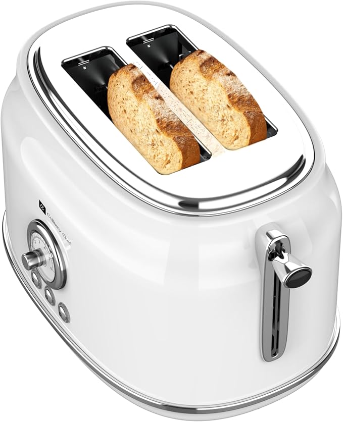 Frigidaire ETO102-WHITE, 2 Slice Toaster, Retro Style, Wide Slot - Image 4