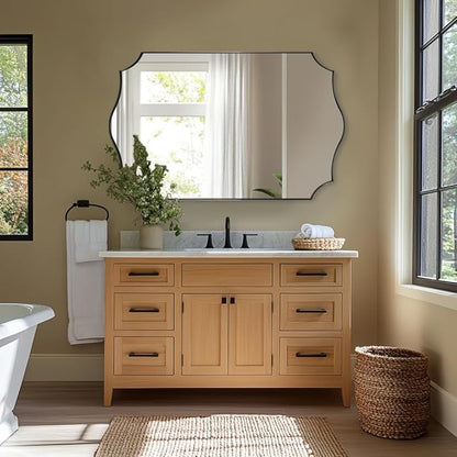 ANDY STAR 30x48 Inch Matte Black Mirror, Unique Rectangular Bathroom Mirror - Image 3