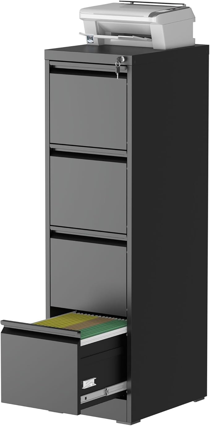 File Cabinet, 4 Drawer File Cabinet by Unknown