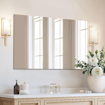 Mirrorons Frameless Mirror, Wall Mirror 48" x 30", Modern Bathroom Mirrors - Image 2