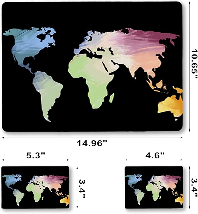 Laptop Skin Sticker Decal, Decorative Removable, Colorful Map - Image 7
