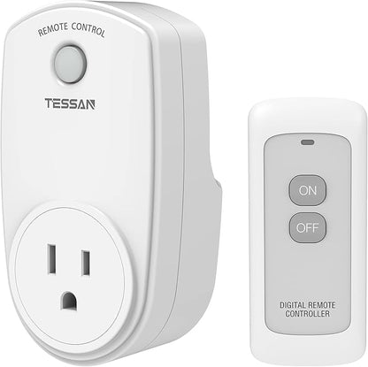 Remote Control Outlet, TESSAN Wireless Electrical Plug Switch by TESSAN