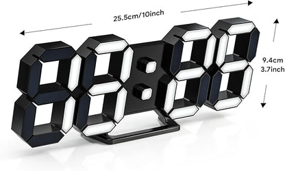 EDUP HOME 3D LED Clock Desk Alarm Clock Wall Clock - Image 8