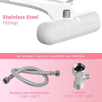 Ultra-Slim Bidet Attachment for Toilet, Non-Electric Dual Nozzle, Adjustable - Image 4