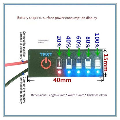 Compact 5S 18 5V 21V Battery Level Indicator - Image 3