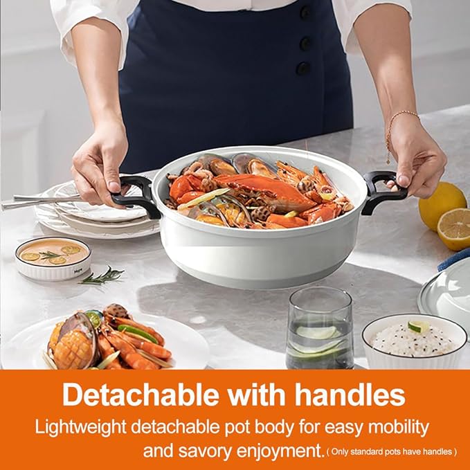 Joydeem 2 in 1 Electric Hot Pot, Shabu Shabu Pot - Image 7