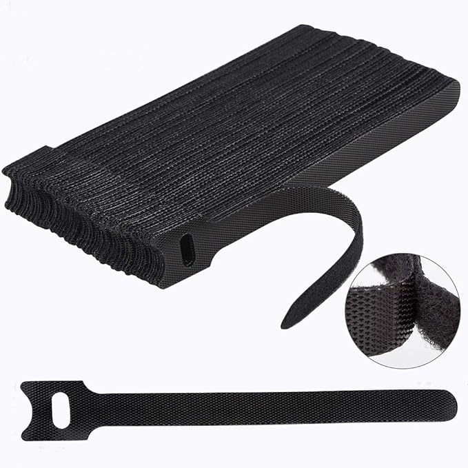 Nettbe 60 PCS 6 Inches Reusable Cable Ties, Adjustable Cord Straps Wire by Nettbe