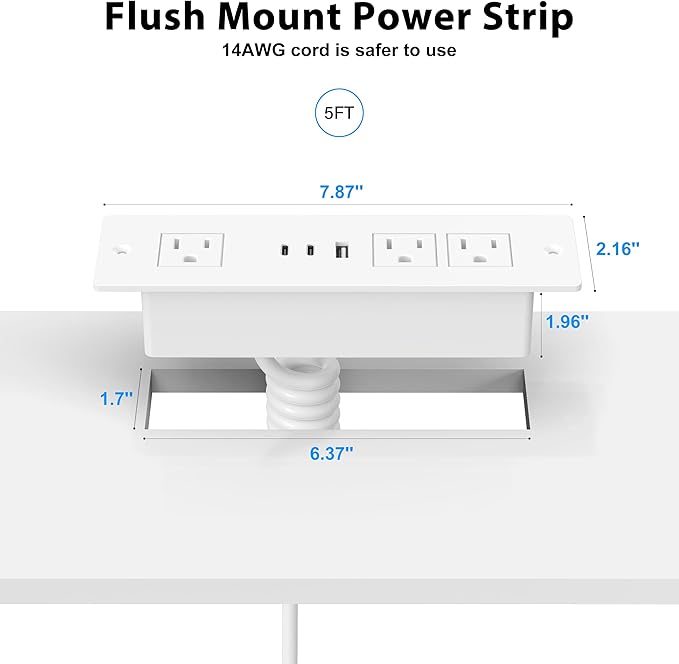 Furniture Drawer Outlet, Recessed Power Strip - Image 2