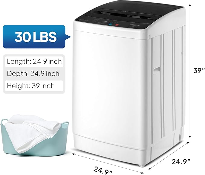 ROVSUN 30LBS Washing Machine, Full-Automatic Portable Washer - Image 7