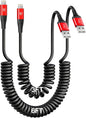 Coiled Lightning Cable, iPhone Charger Cable 3FT/6FT by KIYODA