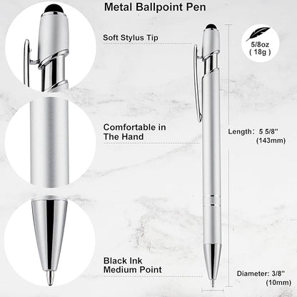 LINFANC 12 Pack Silver Ballpoint Pen - Image 4