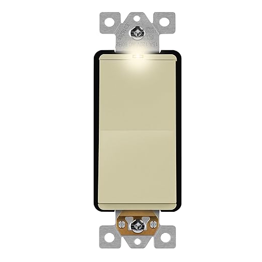 LIDER Minimalist Design Matte Finish Lighted 4-Way Decorator Light Switch by LIDER