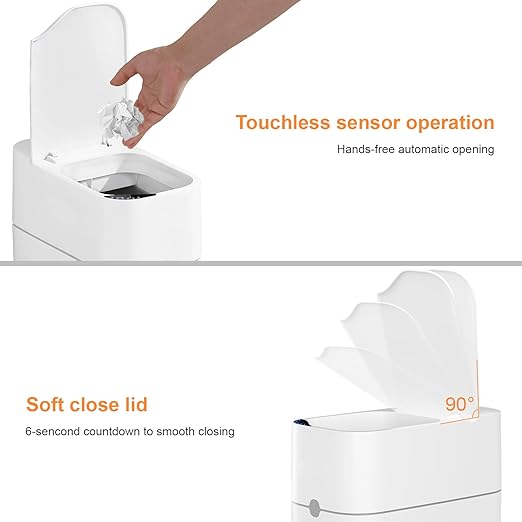 MUEE Automatic Motion Sensor Bathroom Trash Can - Image 3
