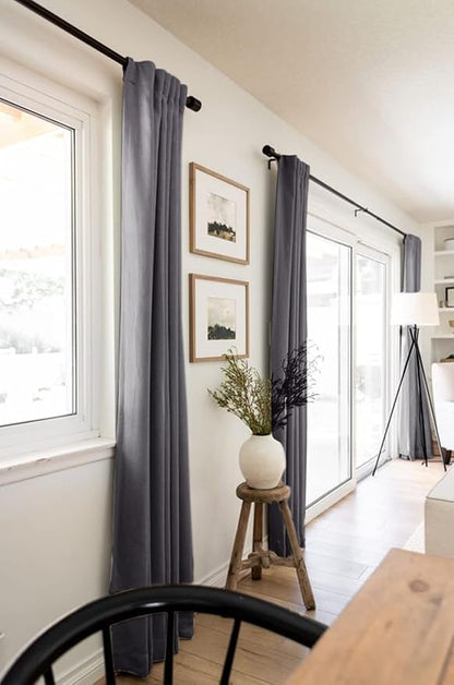 100% Blackout Shield Linen Blackout Curtains - Image 5
