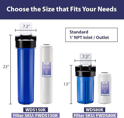iSpring WDS80K Anti-Scale 10" x 4.5" Whole House Water Filter - Image 2