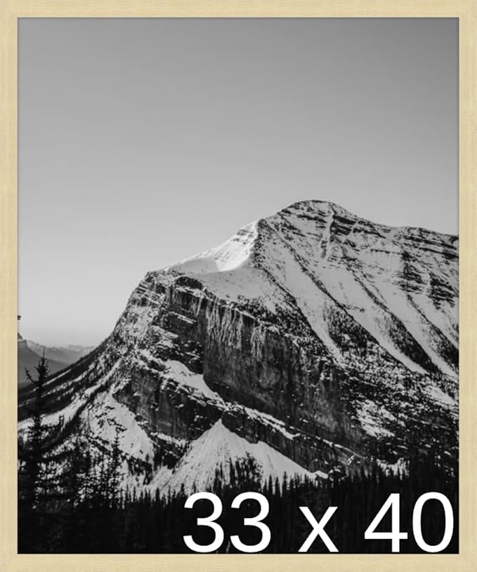 Frame It Easy 33 x 40 Wheat Wood Frame by FrameItEasy