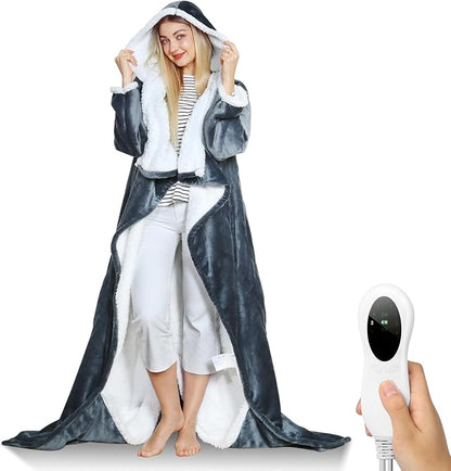 Wearable Electric Blankets, Heated Snuggle Blanket, Foot Pocket, 10 Heating 3 by Tagefa