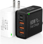 2Pack USB C Fast Charger Block, Total 60W 5-Port USB C Wall Charger 30W Type C by Unknown