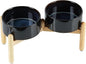 Ceramic 7.3inch Raised Double Bowls Set by Havniva