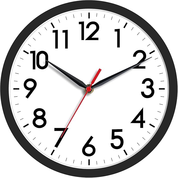 AKCISOT Wall Clock, Modern Small Wall Clocks Battery Operated 8 Inch, Silent by Akcisot