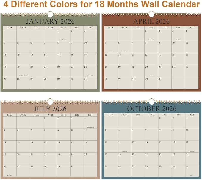 2026 Calendar - Wall Calendar 2026-2027 from January 2026 - June 2027, 18 - Image 3
