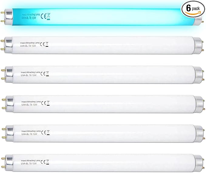6 Pack T8F10W BL 10W Replacement Bulbs T8 10 Watts Fluorescent Tube by Konideke