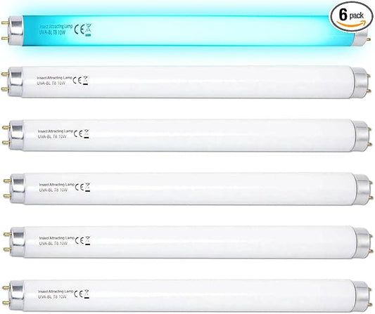 6 Pack T8F10W BL 10W Replacement Bulbs T8 10 Watts Fluorescent Tube by Konideke