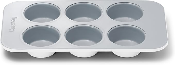 Caraway Nonstick Ceramic 6 Cup Muffin Pan – Non-Toxic, PTFE & PFOA Free – Oven by Caraway