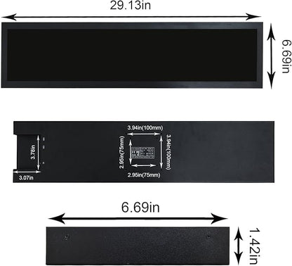 VSDISPLAY 28'' Advertising LCD Monitor 1920x360 IPS Stretched Bar Screen - Image 4
