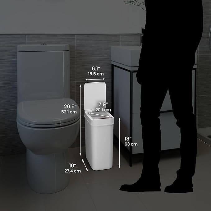 iTouchless 3 Gallon Bathroom Sensor Trash Can, 10 Liter Small Touchless - Image 6