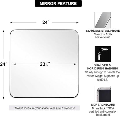 ANDY STAR Chrome Bathroom Mirrors - Image 3