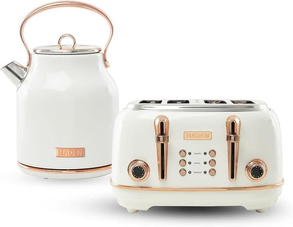 Haden Heritage 4 Slice Wide Slot Stainless Steel Toaster Bundled by HADEN