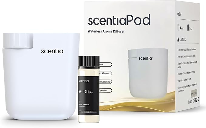Home Scent Diffuser Starter Kit |Plug in Waterless Aroma Diffuser by Scentia
