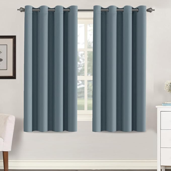 H.VERSAILTEX Soft and Smooth Blackout Window Curtain Panel, 8 Grommets Drapes by HVERSAILTEX